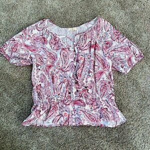 Paisley summer top, new!